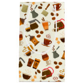 Petit Sac Cadeau cool café motif carrelé (Devant)