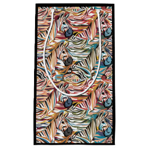 Petit Sac Cadeau Cool Fun Colorful Zebra Imprimer Abstrait