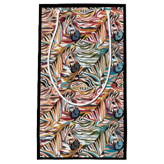 Petit Sac Cadeau Cool Fun Colorful Zebra Imprimer Abstrait