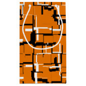 Petit Sac Cadeau COOL orange noir blanc (Dos)