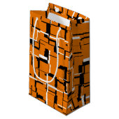 Petit Sac Cadeau COOL orange noir blanc (Devant Angle)