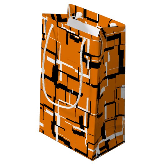 Petit Sac Cadeau COOL orange noir blanc (Dos Angle)