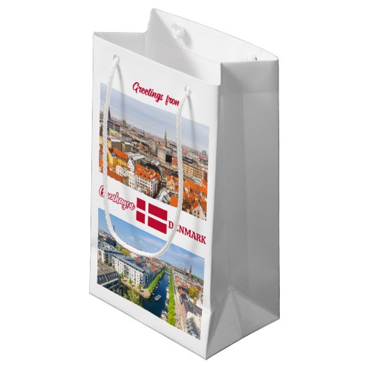Petit Sac Cadeau Copenhague Danemark (Devant Angle)