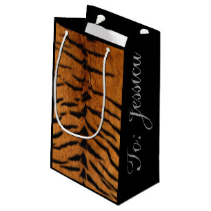 Petit Sac Cadeau Copie animale de tigre de fourrure de jungle