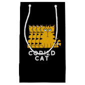 Petit Sac Cadeau Copié Chat Funny Animal Pun Dark BG (Devant)