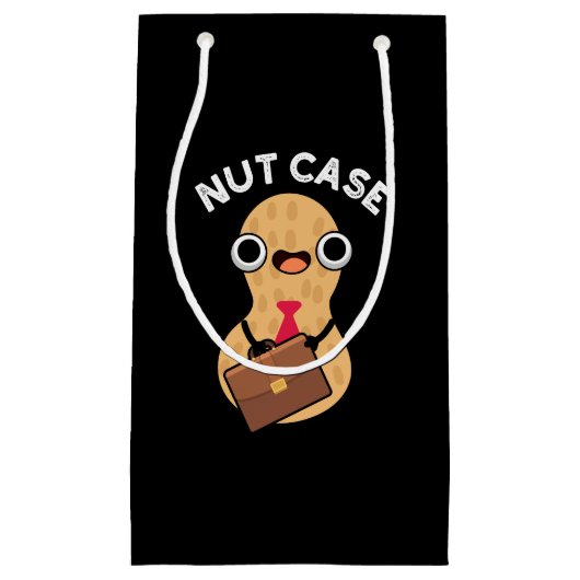 Petit Sac Cadeau Coque Nut Funny Arachide Puns Dark BG (Devant)