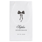 Petit Sac Cadeau Coquette Bow Français Stylo Bridesmaid Nom (Dos)