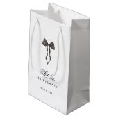 Petit Sac Cadeau Coquette Bow Français Stylo Bridesmaid Nom (Dos Angle)
