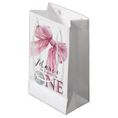 Petit Sac Cadeau Coquette rose étincelle 1ère (Devant Angle)