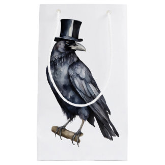 Petit Sac Cadeau Corbeau