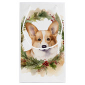Petit Sac Cadeau Corgi Christmas Wreath Festive Pup (Dos)