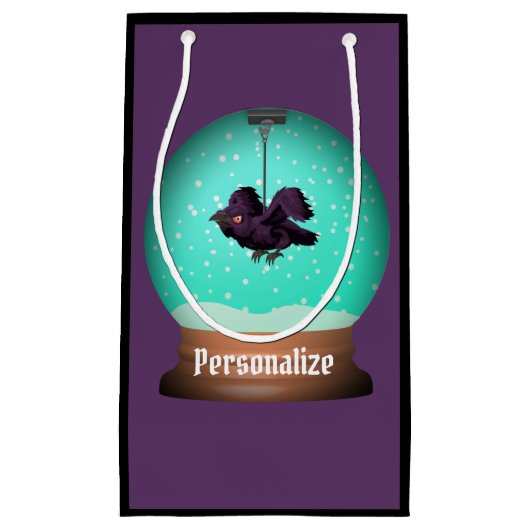 Petit Sac Cadeau Corneille corneille corneille chute unique violet  (Devant)