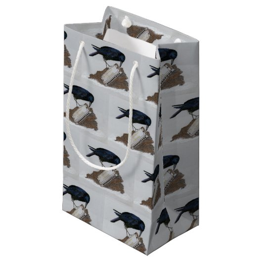 Petit Sac Cadeau Corneille et Harmonica (Devant Angle)