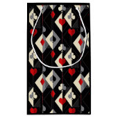 Petit Sac Cadeau Costumes de jeu de cartes en poker. (Dos)