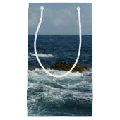 Petit Sac Cadeau Côte rocheuse d'Aruba et océan bleu (Devant)