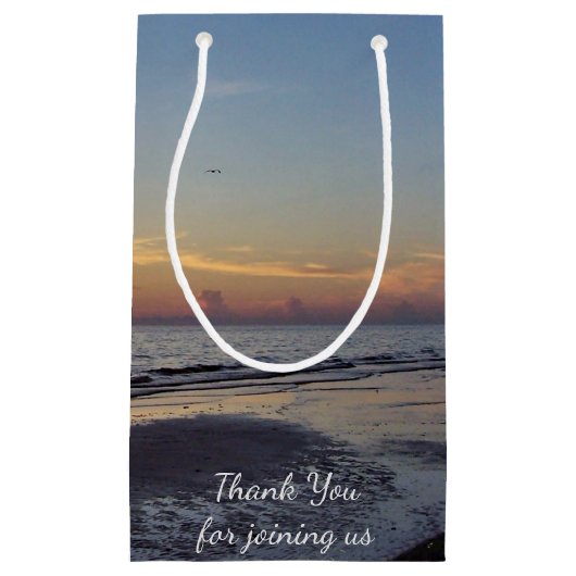 Petit Sac Cadeau Coucher du soleil de plage (Devant)