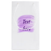 Petit Sac Cadeau Couleur d'aquarelle violet ajouter du texte ici pe (Dos)