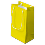 Petit Sac Cadeau Couleur jaune soleil uni (Dos Angle)
