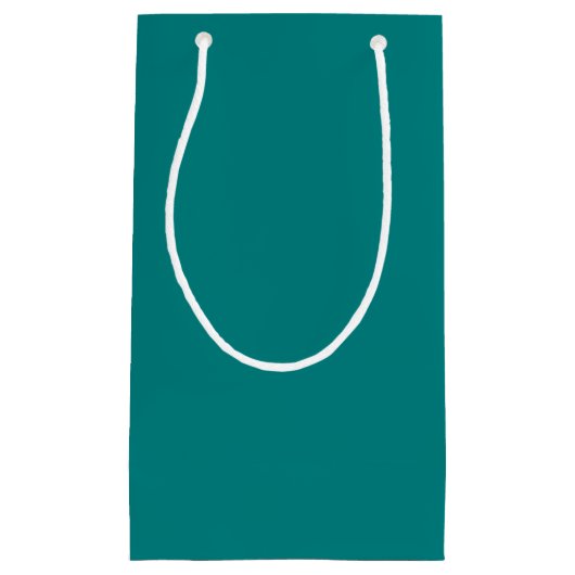 Petit Sac Cadeau Couleur solide turquoise (Devant)
