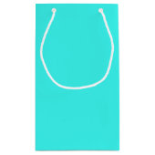 Petit Sac Cadeau Couleur Turquoise bleu Aqua enthousiaste (Dos)