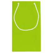 Petit Sac Cadeau Couleur vert citron uni (Dos)