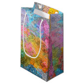 Petit Sac Cadeau Couleurs Abstraites (Devant Angle)