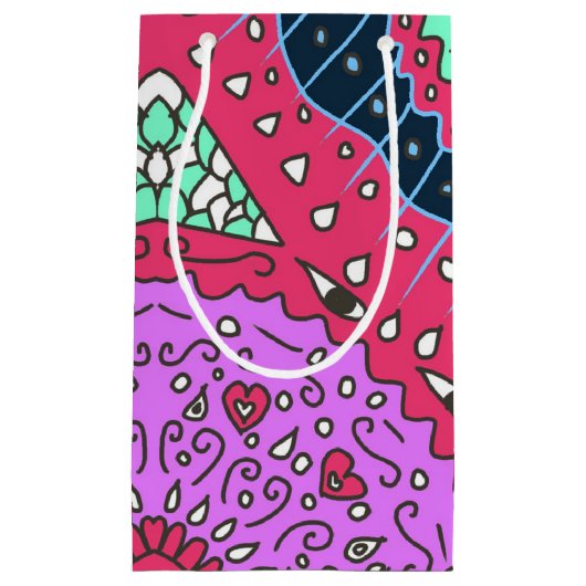 Petit Sac Cadeau Couleurs motifs (Devant)