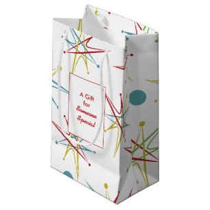 Petit Sac Cadeau Couleurs personnalisées de point rétro atomique de