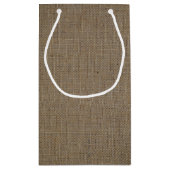 Petit Sac Cadeau Country Rustic Horseshoe Sur Burlap Mariage (Dos)