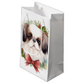 Petit Sac Cadeau Coupe festive japonaise de germe de Noël (Dos Angle)