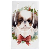 Petit Sac Cadeau Coupe festive japonaise de germe de Noël (Devant)