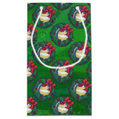 Petit Sac Cadeau Courbe de Noël de volley-ball (Dos)