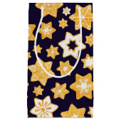 Petit Sac Cadeau Couronne de biscuits de Noël avec Arrière - plan b (Devant)