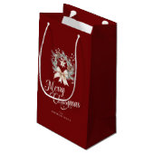 Petit Sac Cadeau Couronne de Noël élégante en écriture script (Dos Angle)