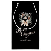 Petit Sac Cadeau Couronne de Noël élégante en écriture script (Dos)