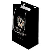 Petit Sac Cadeau Couronne de Noël élégante en écriture script (Dos Angle)
