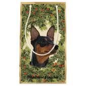 Petit Sac Cadeau Couronne miniature Pinscher (Devant)