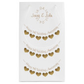 Petit Sac Cadeau Cours de bois pour le 5e anniversaire du Mariage (Dos)