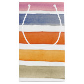 Petit Sac Cadeau Courses peintes à la main de brosse d'aquarelle, (Dos)