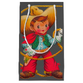 Petit Sac Cadeau Cowboy Retro Boy Child Cute Western (Devant)