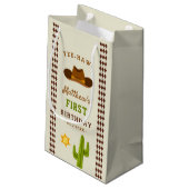 Petit Sac Cadeau Cowboy Saloon Boy Wild West 1er anniversaire (Dos Angle)