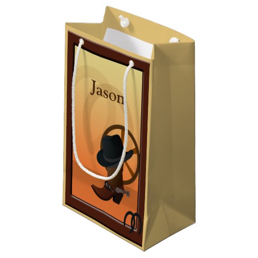 Petit Sac Cadeau Cowboy SGB (Devant Angle)