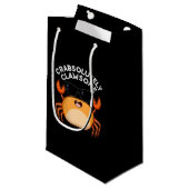 Petit Sac Cadeau Crabe Clawsome Funky Crab Pun Dark BG (Devant Angle)