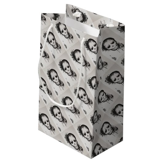 Petit Sac Cadeau Crâne (Dos Angle)