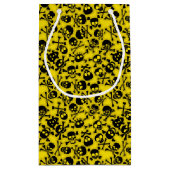 Petit Sac Cadeau Crâne et motif d'os croisés (Dos)