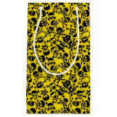 Petit Sac Cadeau Crâne et motif d'os croisés (Devant)