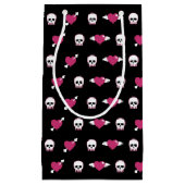 Petit Sac Cadeau Crânes et coeurs (Devant)