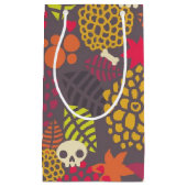Petit Sac Cadeau Crânes et fleurs (Devant)