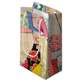 Petit Sac Cadeau Crazy Quilt (Devant Angle)