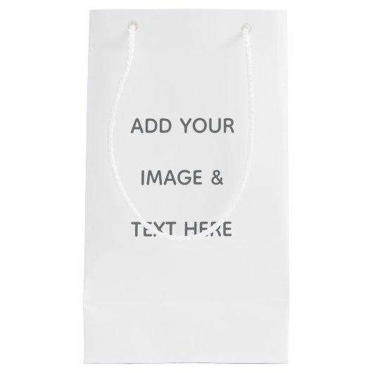 Petit Sac Cadeau Créez votre propre blanc  (Devant)